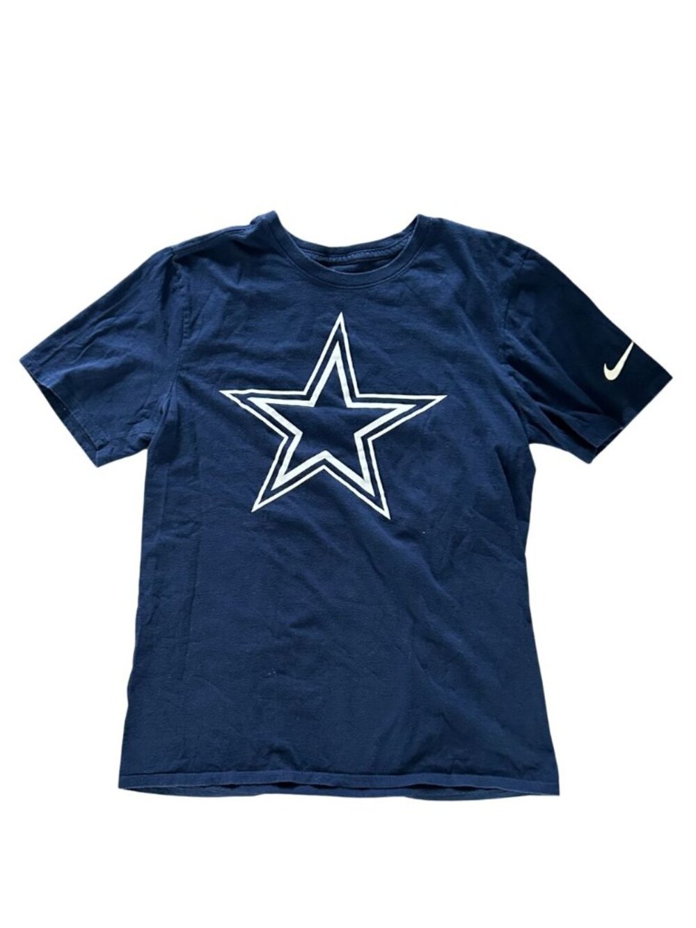 Nike The Nike Tee Athletic Cut Star Front Navy T-Shirt Girls/Boys Size M